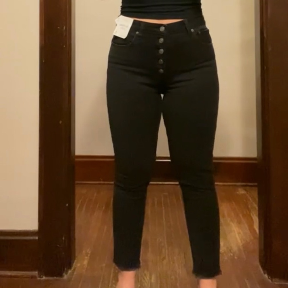 Abercrombie Black Curve Love High Rise Skinny Jeans